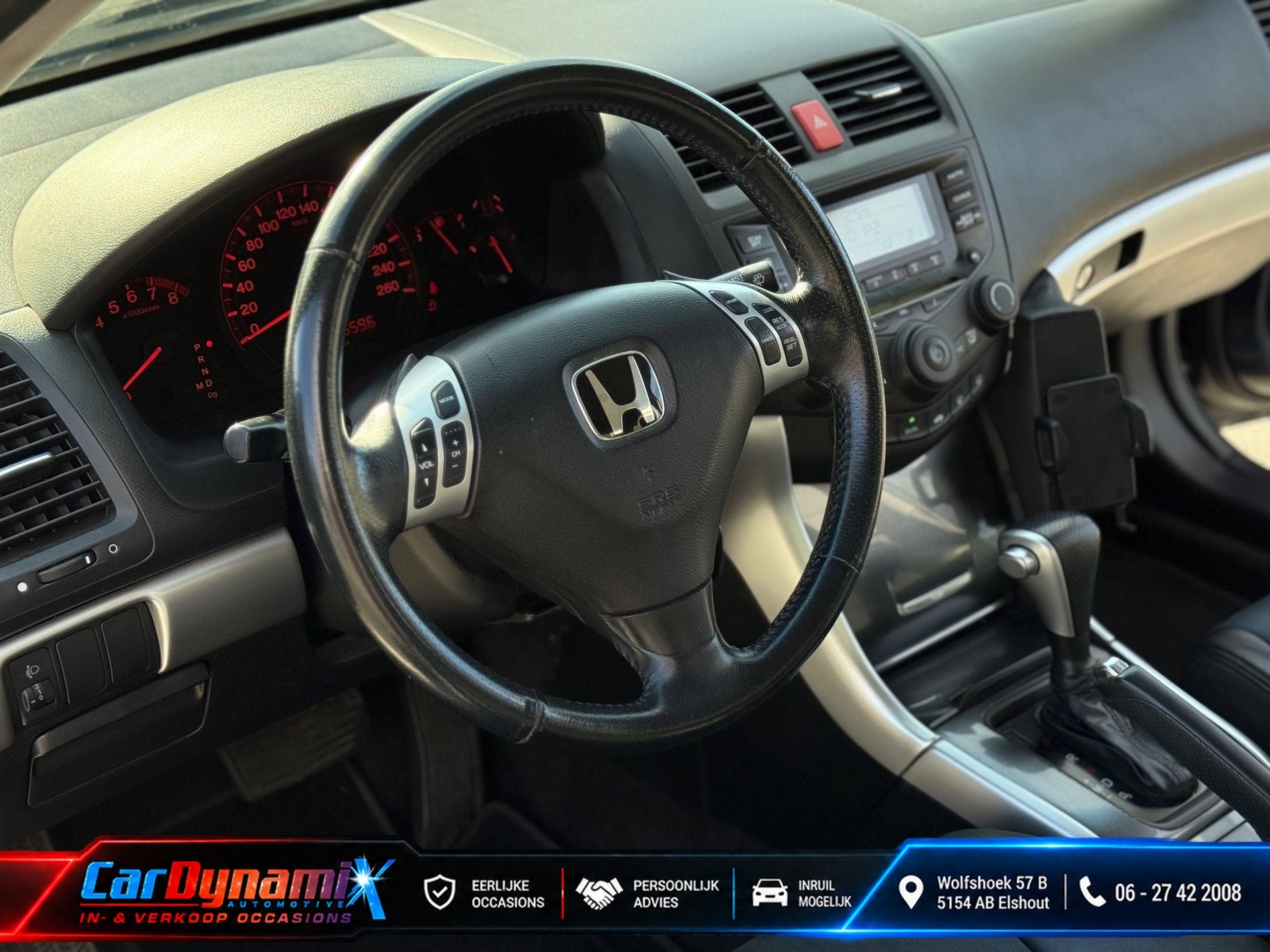 Honda Accord 2.0i Sport | Automaat | Historie | APK 2027 | L, Auto's, Gebruikt, 4 cilinders, Leder en Stof, Origineel Nederlands