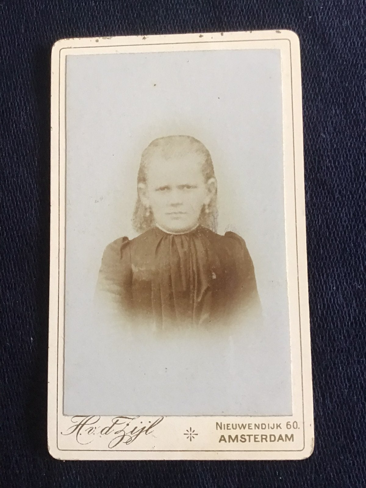 CDV, Meisje, H. V.D. ZIJL, AMSTERDAM, Carte de Visite, Ophalen of Verzenden