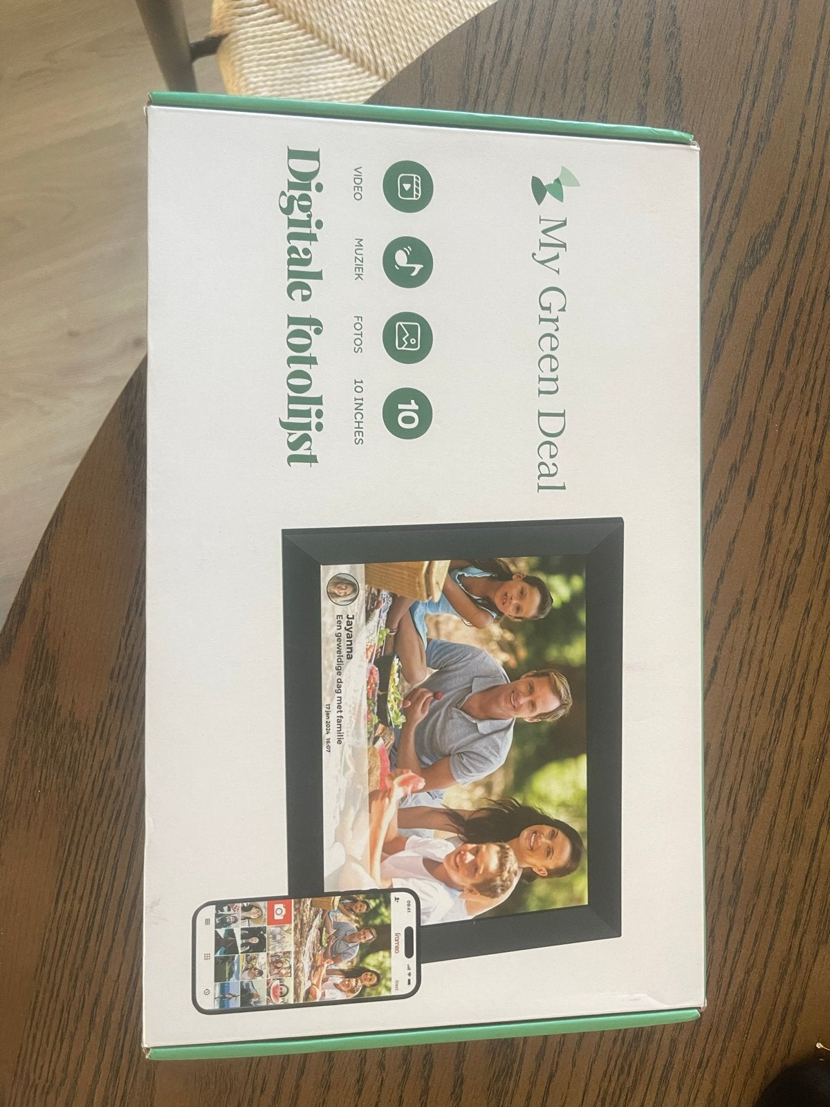 My Green Deal Digitale Fotolijst 10 inch - Nieuw in doos, Overige merken, Nieuw, Ophalen of Verzenden, Minder dan 1 GB