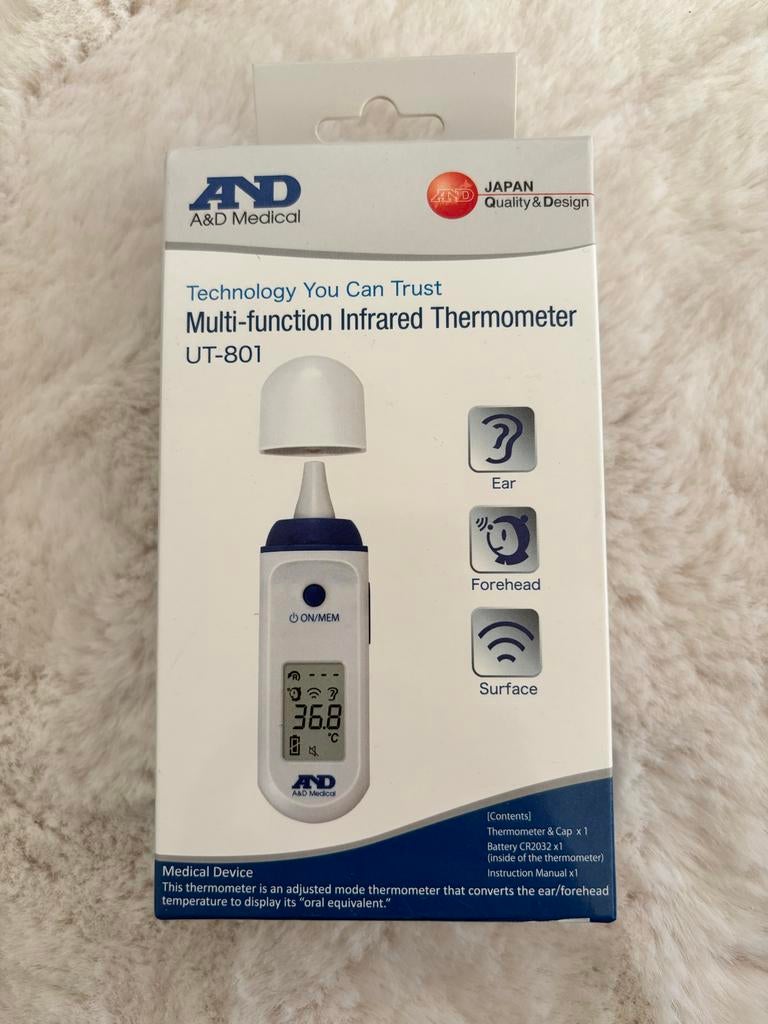 A&D Medical UT-801 Infrarood Thermometer, Ophalen of Verzenden, Nieuw, Overige typen
