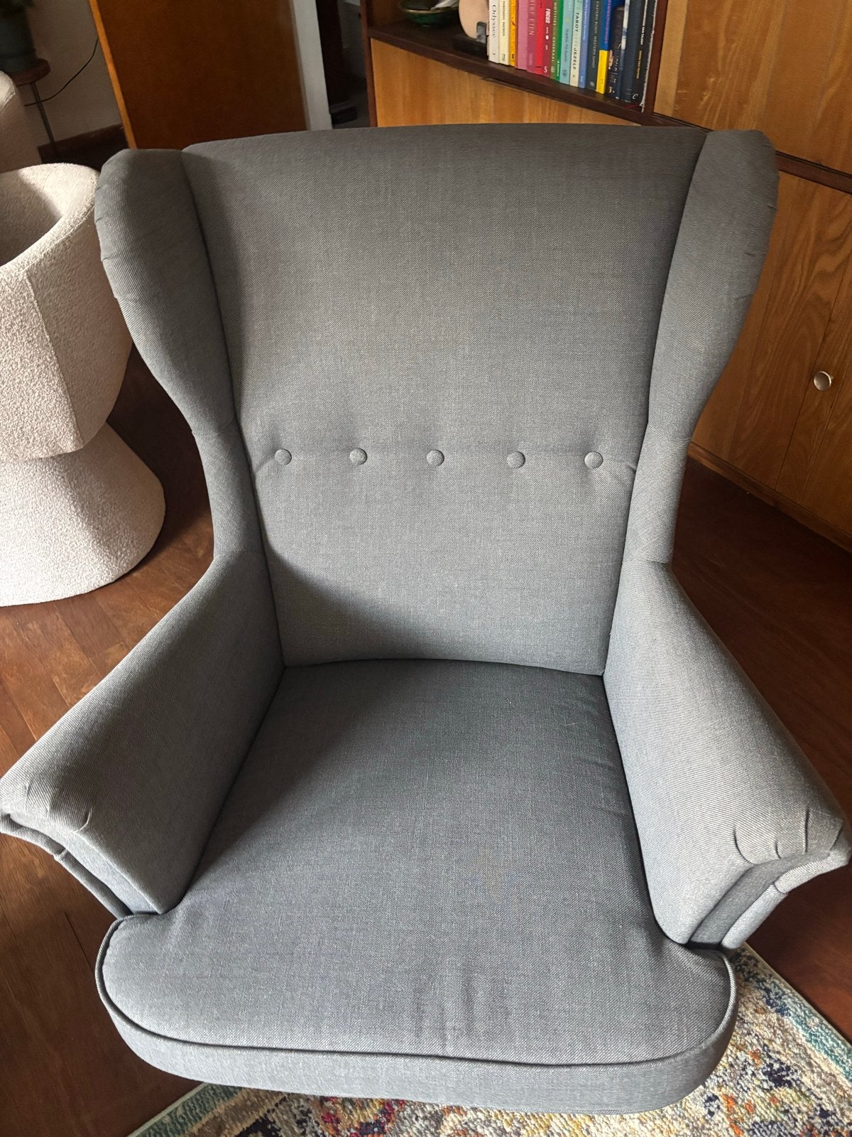 IKEA Strandmon Fauteuil - Grijs, Huis en Inrichting, Fauteuils, Ophalen, Gebruikt, Stof, 75 tot 100 cm