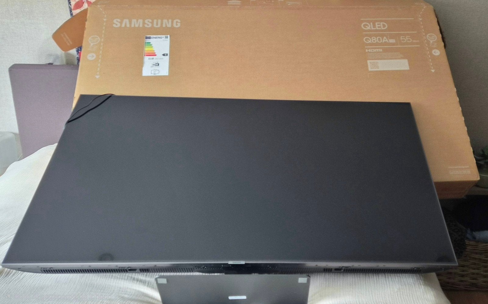 Samsung QE55Q80A. 4K QLED.  incl doos, Ophalen, QLED, 120 Hz, Zo goed als nieuw