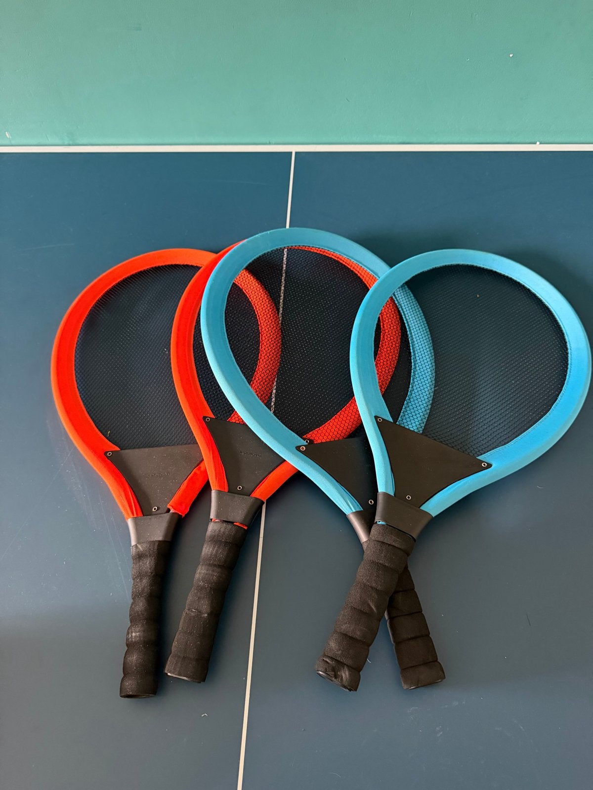 Set van 4 strandrackets - Oranje en Blauw, Ophalen, Gebruikt, Racket, Overige merken