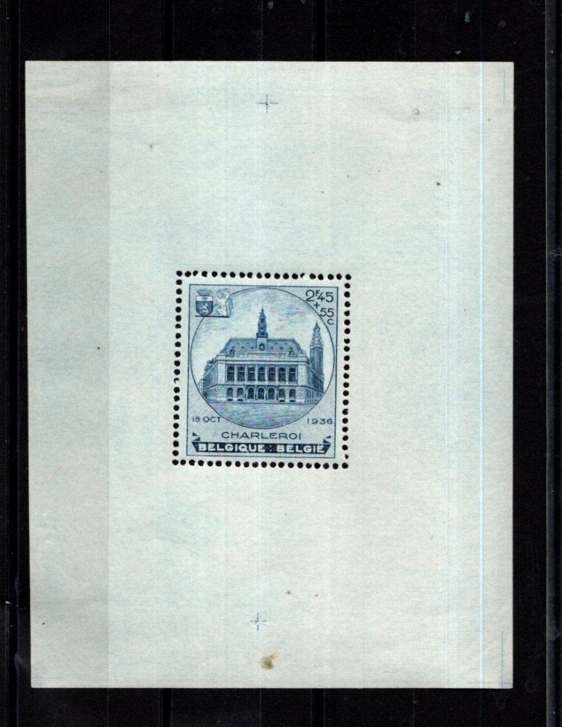 Belgie ongebruikt blok 6 - 1936  --  T154, Postzegels en Munten, Postzegels | Europa | België, Verzenden, Postfris, Spoor van plakker