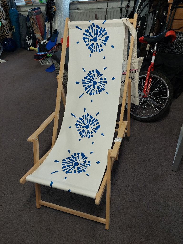 opvouwbare strandstoel, Ophalen, N, N, Zo goed als nieuw