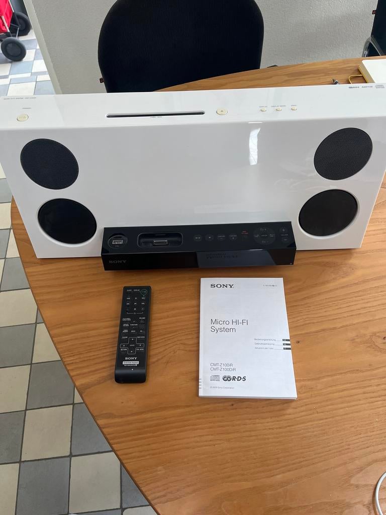 Sony Micro Hi-Fi Systeem CMT-Z100IR - Wit, Ophalen, Zo goed als nieuw, Microset, Sony