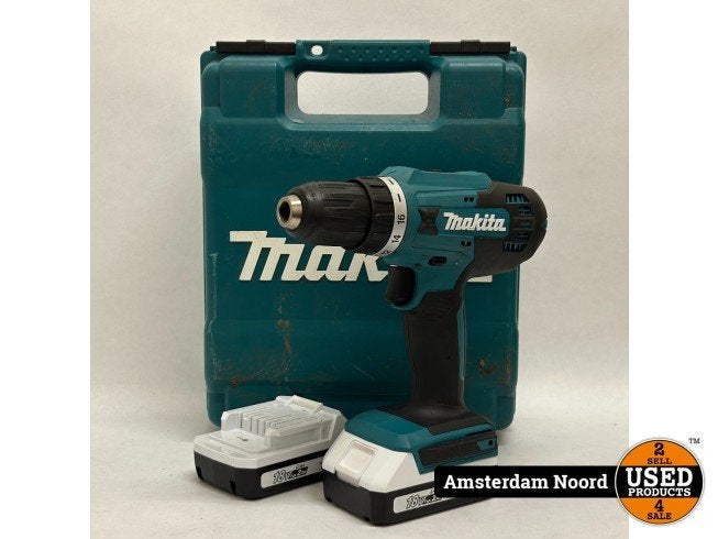 Makita DF488D Body + 2 Accu's 18V 2AH, Makita, Zo goed als nieuw, Support@makita.com, Makita Corporation, 3-11-8, Sumiyoshi-cho, 
Anjo, Aichi 446-8502
Japan
