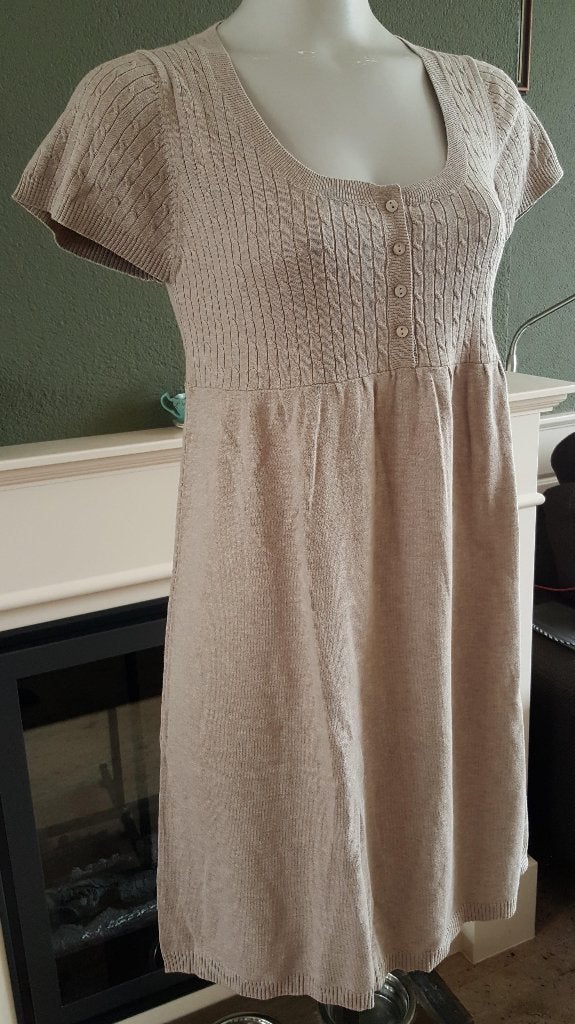 Marie Lund beige jurk tuniek trui M 38 40, Maat 38/40 (M), Verzenden, Beige, Nieuw