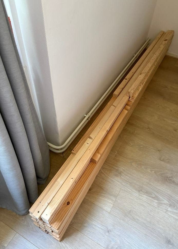 Houten latten, diverse afmetingen, Ophalen, Gebruikt, 25 tot 50 mm, Overige typen