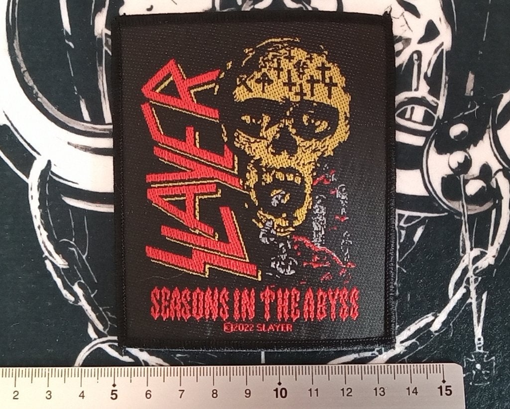 Slayer zeer mooie seasons in the abyss patch 77 metal, Ophalen of Verzenden, Nieuw, Kleding