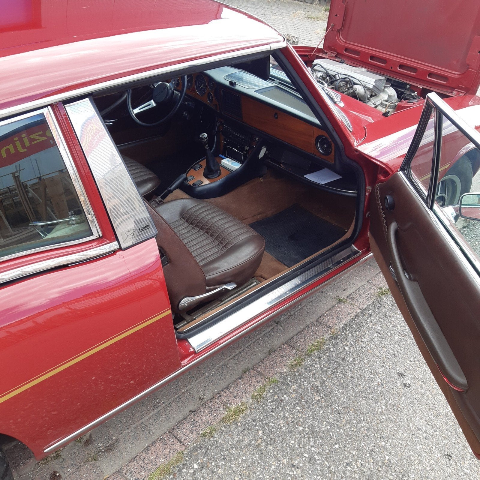 Triumph Stag 3.0 1975 Rood, Auto's, 145 pk, 8 cilinders, 1232 kg, Cabriolet