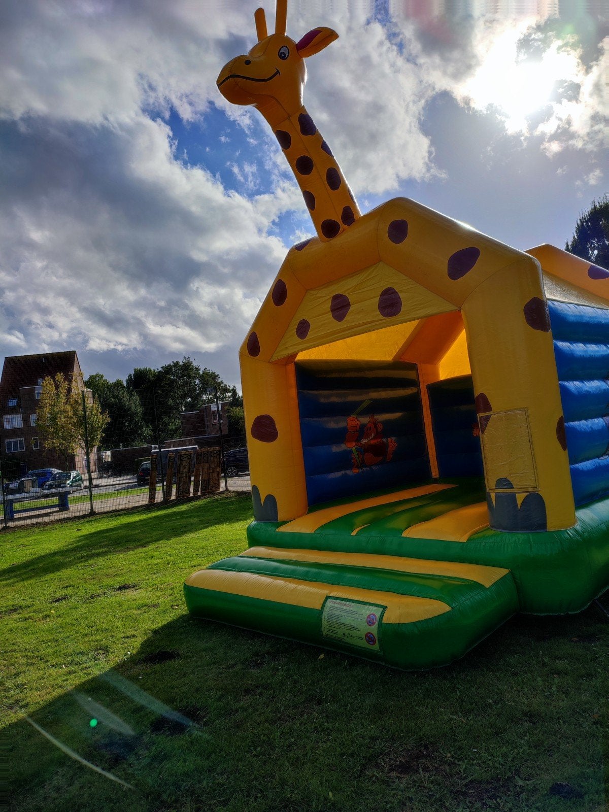 Springkussen Giraffe 4x5m - Veilig Springplezier!, Ophalen of Verzenden