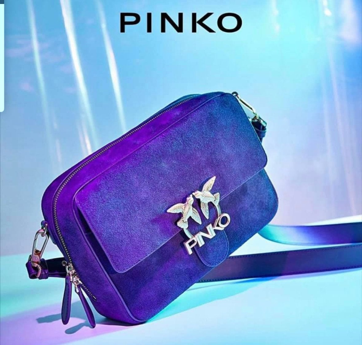 Pinko Love Bag schoudertasje in paars suède, Ophalen of Verzenden, Zo goed als nieuw, Paars, Schoudertasje