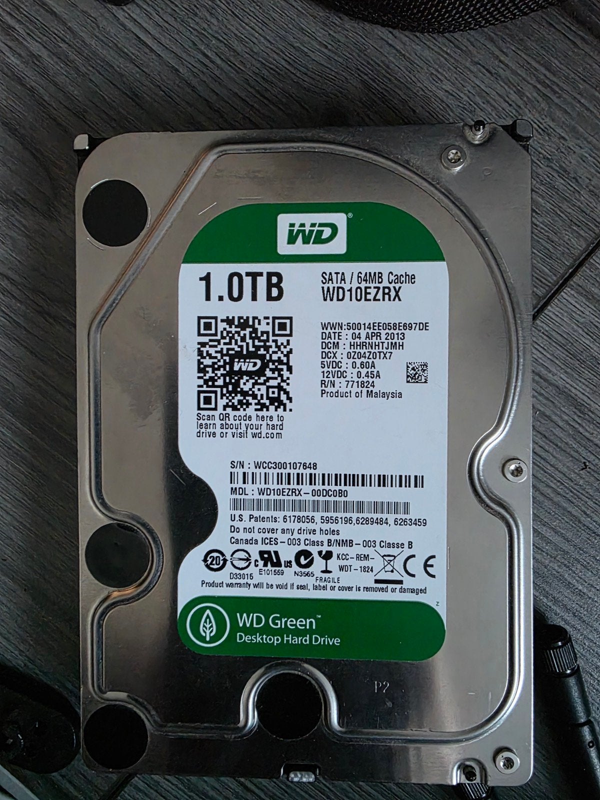 WD Green 1TB SATA HDD - Desktop Harde Schijf, Computers en Software, Harde schijven, Intern, Gebruikt, 1.0TB, Ophalen of Verzenden