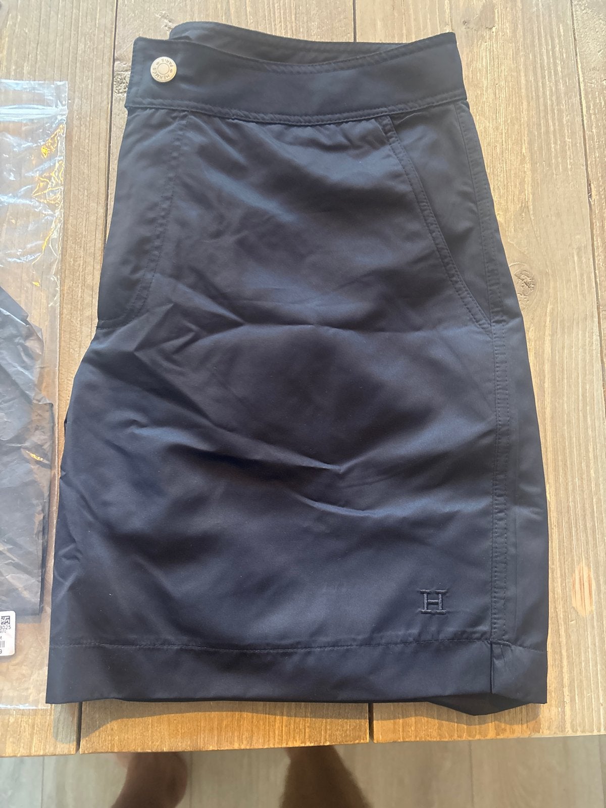 Hermès Zwemshort - Donkerblauw met logo, Kleding | Heren, Badmode en Zwemkleding, Verzenden, Maat 48/50 (M), Blauw, Zwemshort