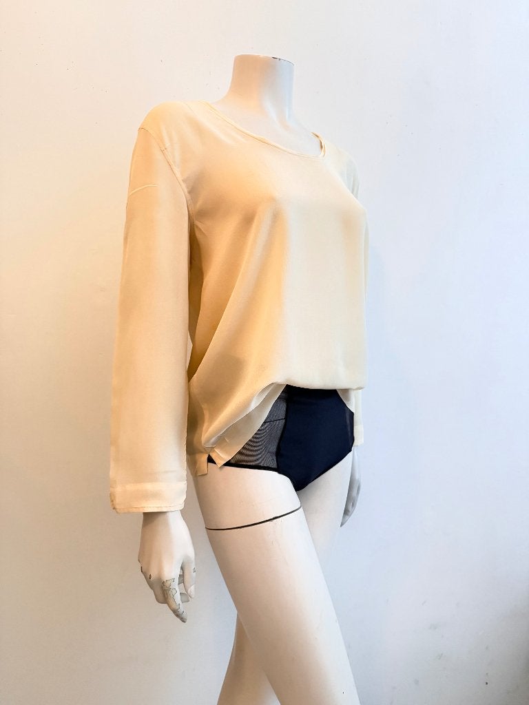 American Vintage zijden top M champagne, Maat 38/40 (M), Beige, Ophalen of Verzenden, Zo goed als nieuw