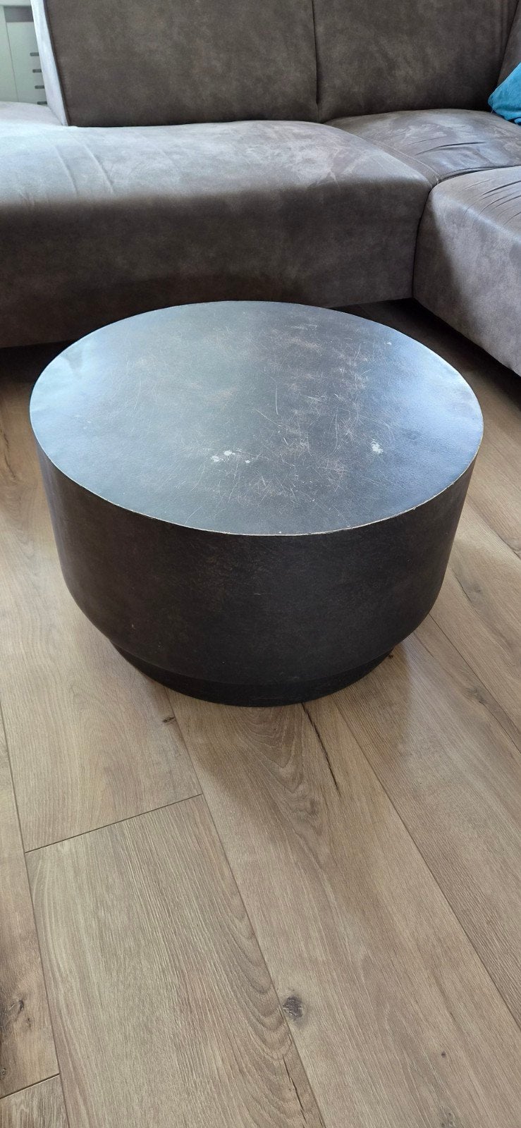 WOOOD betonlook salontafel, Ophalen, 50 tot 100 cm, Rond, 50 tot 100 cm