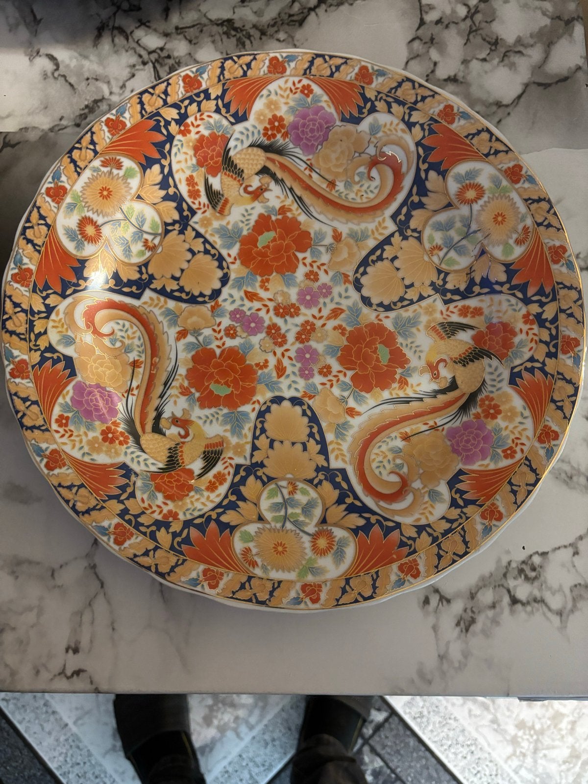 Decoratieve schaal met oosterse motieven en vogels, Antiek en Kunst, Ophalen