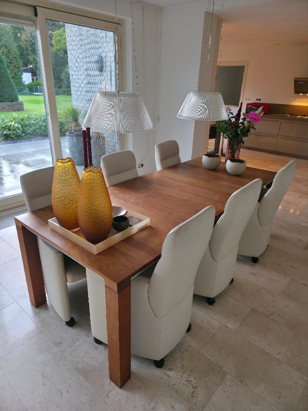leolux stoelen, Huis en Inrichting, Ophalen, Gebruikt, Wit, Leer