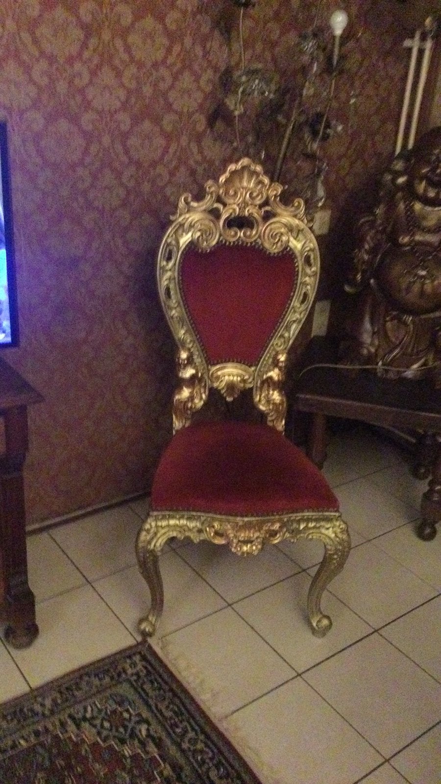 2 renaissance stoelen 100 jaar oud zeer uniek met vrouwen, Ophalen of Verzenden