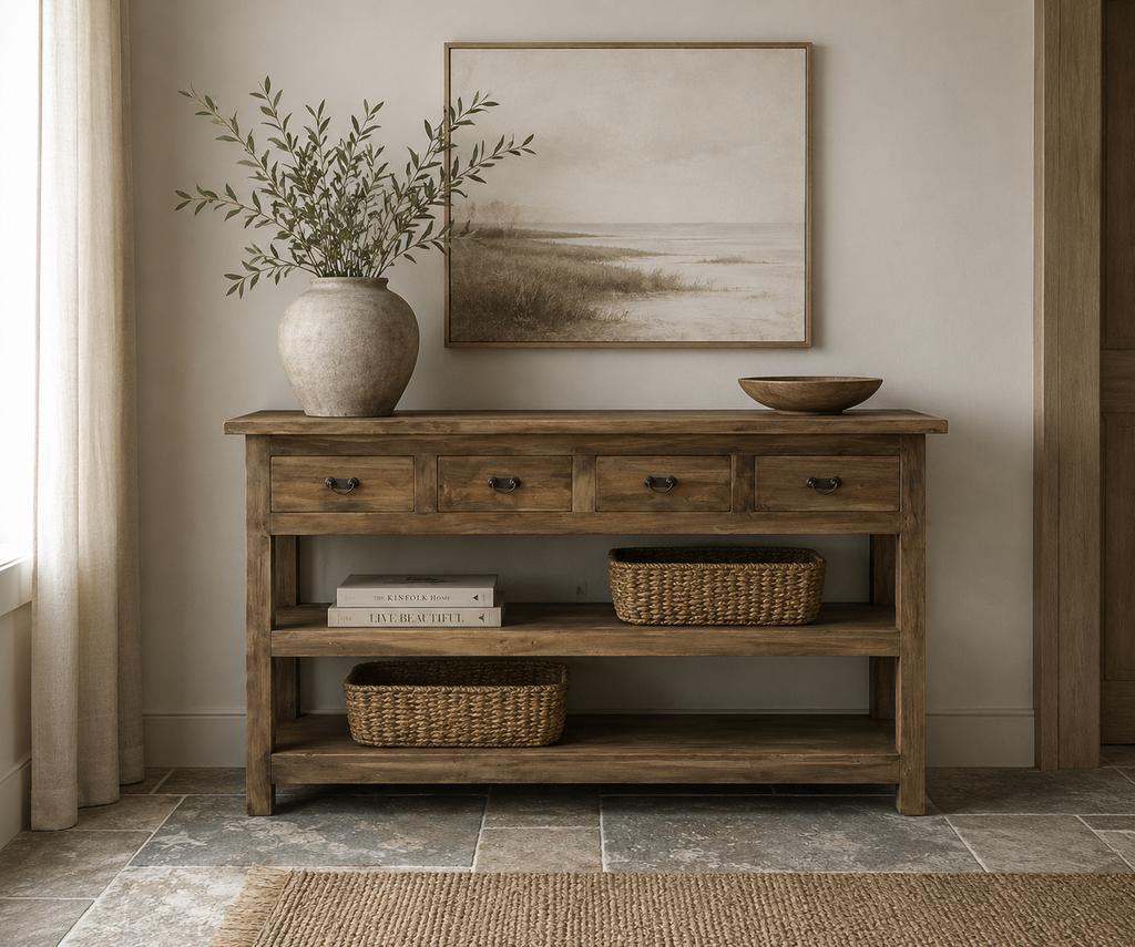 Sidetable teakhout 140 nieuw, Ophalen, Nieuw, 25 tot 50 cm, Teakhout