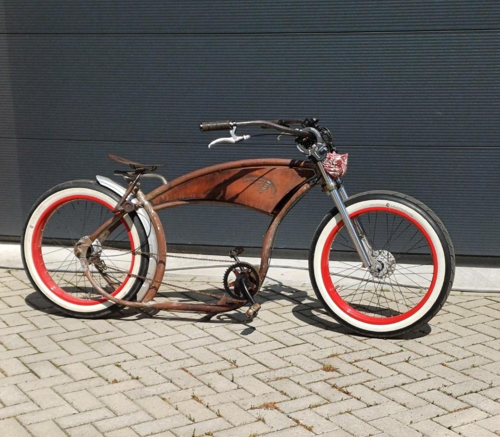 Unieke Custom Chopper Fiets - Roestige Look, Ophalen, Jaren '60 of nieuwer, Custom Build, 59 cm of meer