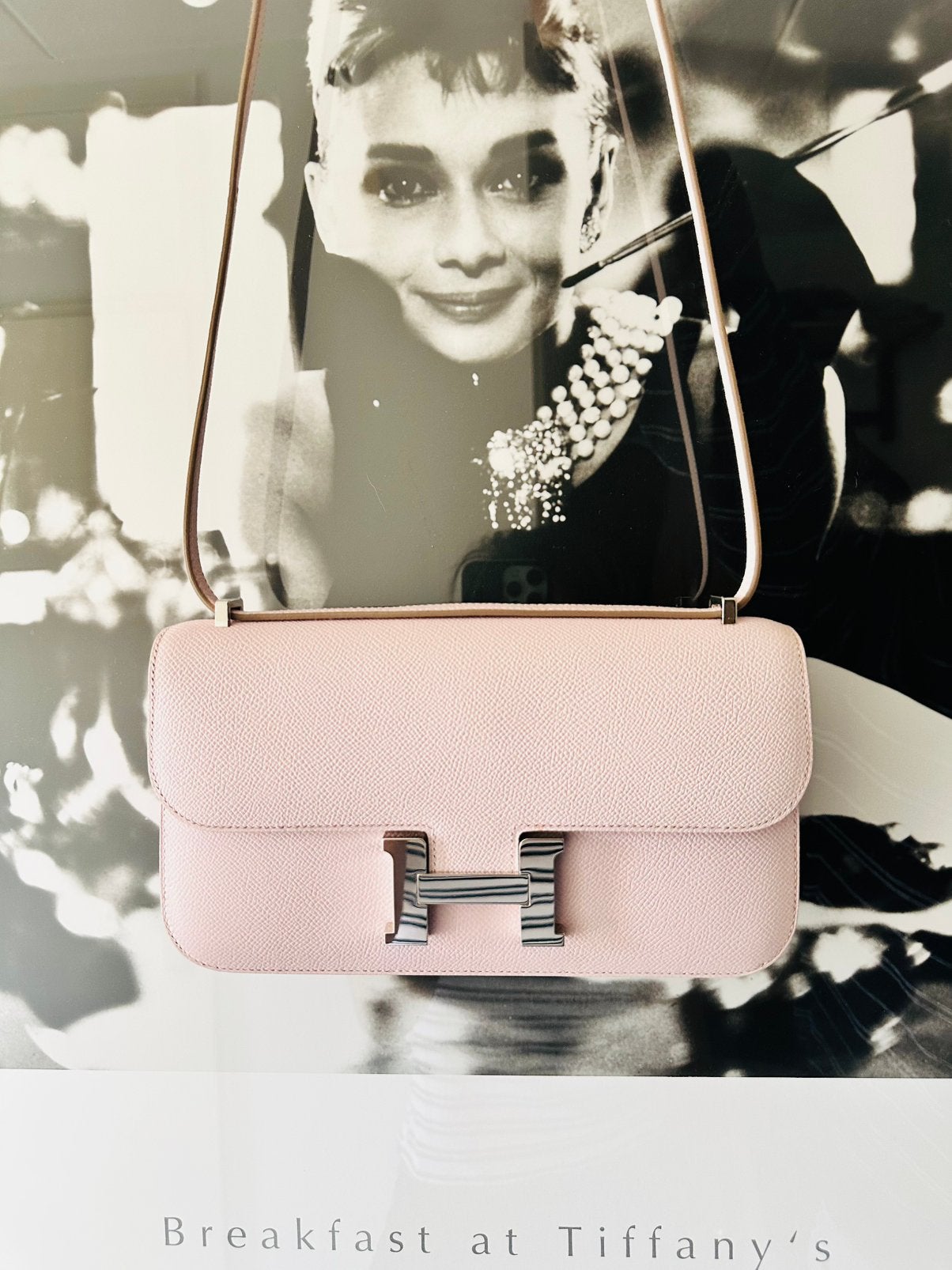 Hermes contance elan mauve pale (NIEUW), Ophalen, Nieuw, Roze, Handtas