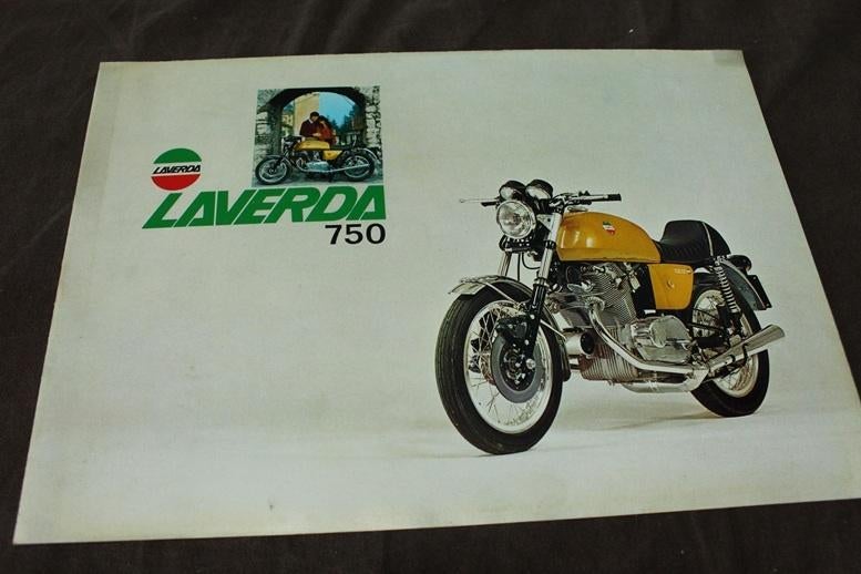 Laverda 750 SF motorfiets verkoop folder 750GT, Motoren, Handleidingen en Instructieboekjes, Ophalen of Verzenden, Overige merken