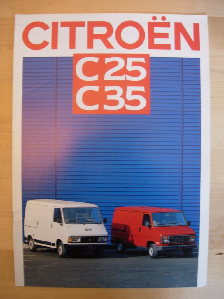 Citroen C25 C35 Brochure 1987, Ophalen of Verzenden, Zo goed als nieuw, Citroen, Citroën