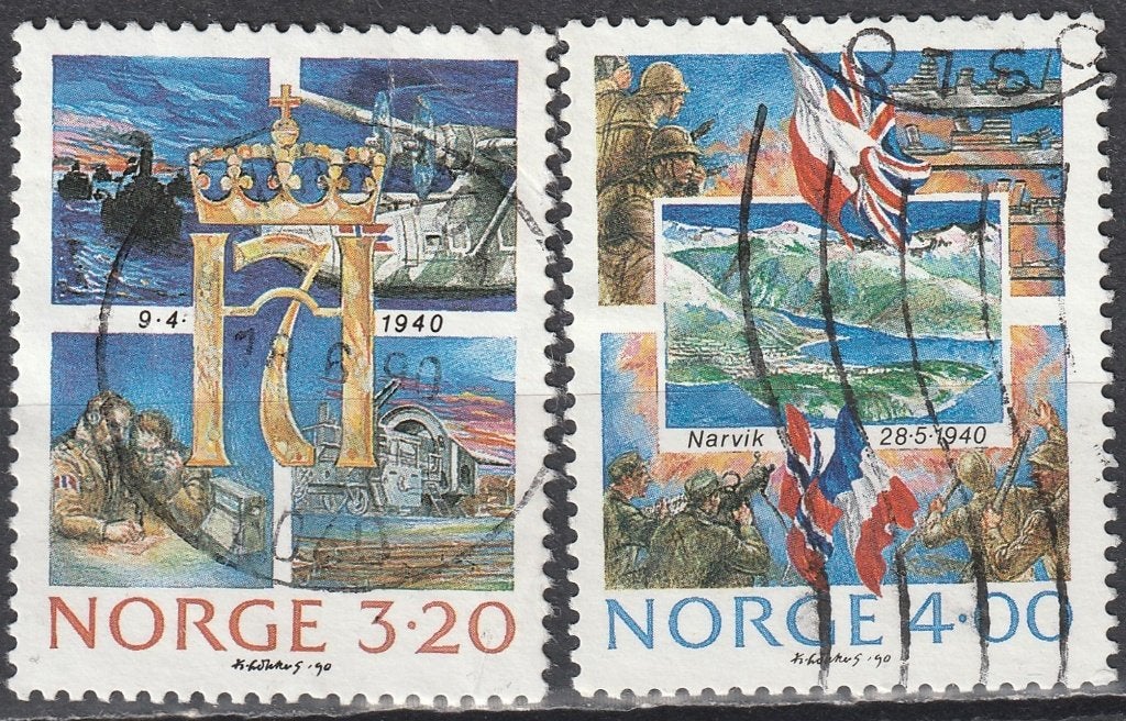 Noorwegen Michel nr. 1042-1043 Gebruikt, Postzegels en Munten, Postzegels | Europa | Scandinavië, Verzenden, Noorwegen, Gestempeld