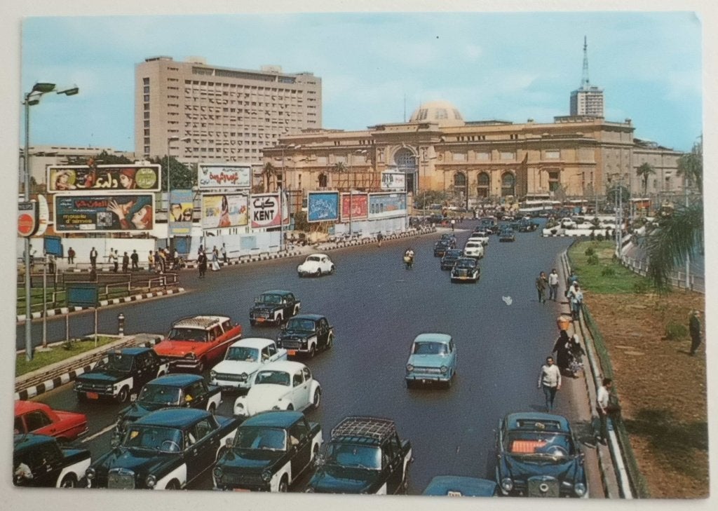 Cairo - Egypte - oude autos - VW Fiat Mercedes, Verzamelen, Ansichtkaarten | Buitenland, Ongelopen, Buiten Europa, 1960 tot 1980
