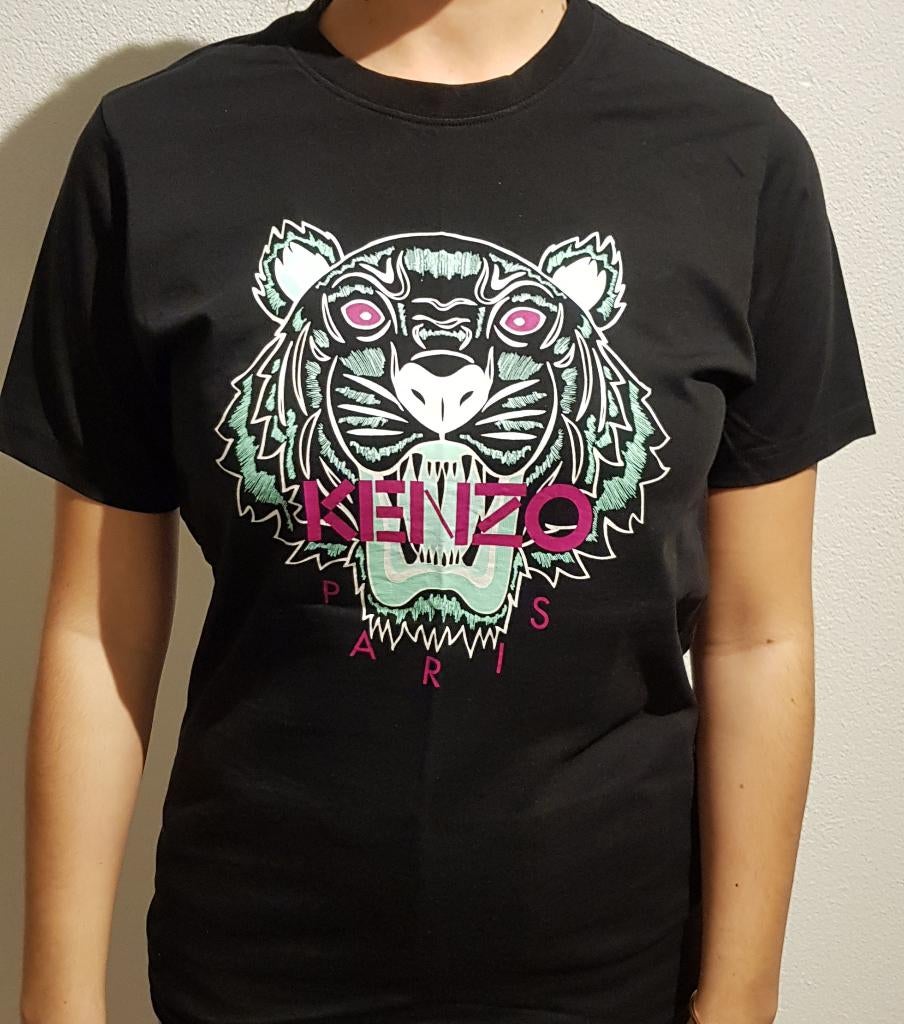 Kenzo dames t-shirt maat s zwart merk tshirt tshirts, Verzenden, Kenzo, Zwart, Zo goed als nieuw