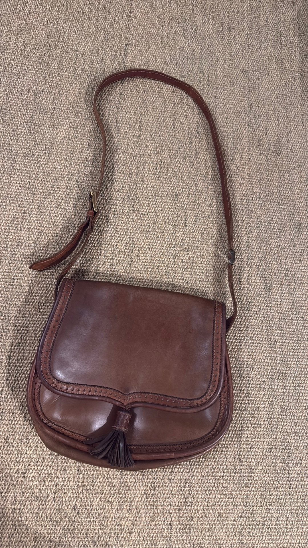 Leren tas, Ophalen of Verzenden, Gebruikt, Bruin, Leer
