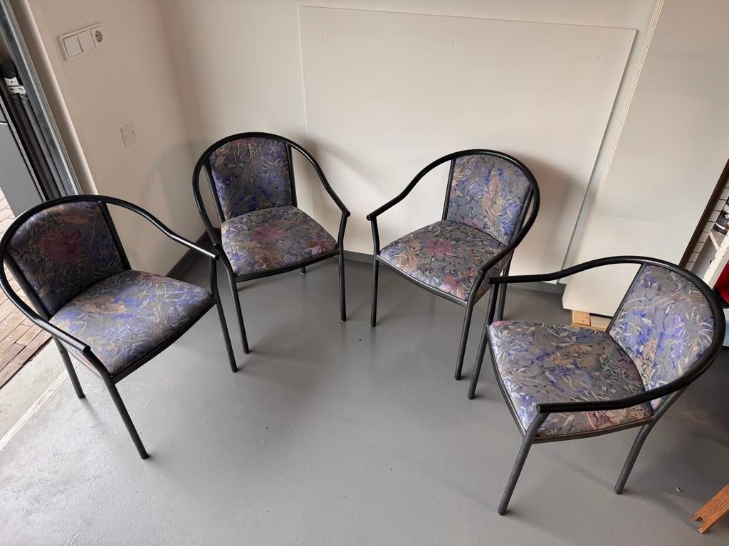 4 super gave eetkamerstoelen met bloemenpatroon, Ophalen, Gebruikt, Overige kleuren, Vier