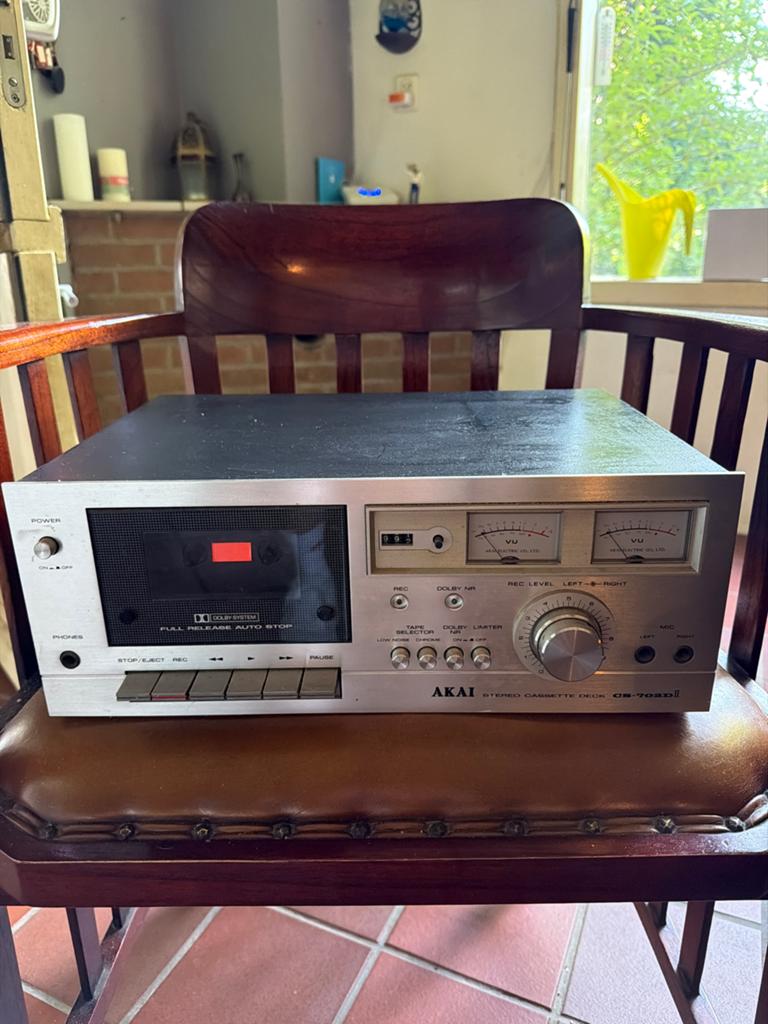 Akai Cassettedeck CS-702D II - Gebruikt, op zolder gestaan, Audio, Tv en Foto, Cassettedecks, Ophalen, Enkel, Akai, Tape counter