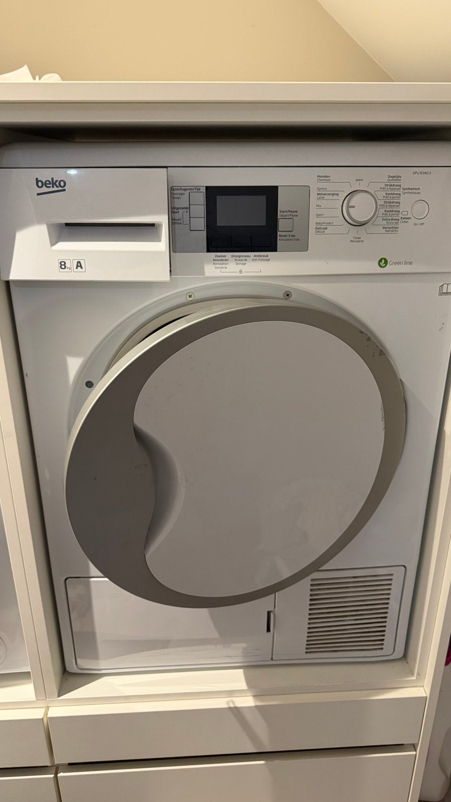 Beko DPU 8340 X Warmtepompdroger 8 kg –, Ophalen, 6 tot 8 kg, Zo goed als nieuw, 85 tot 90 cm