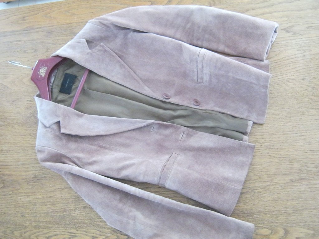 Leren suede jasje maat M, Vero Moda, Beige, Zo goed als nieuw, Jasje