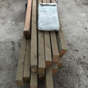 Nog 2 over.Houten balken,gebruikt,vuren 6x12cm,lengte 420cm, Doe-het-zelf en Verbouw, Zo goed als nieuw, Balk, Vuren, Ophalen