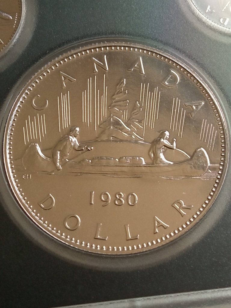 Canada 1 dollar 1980., Ophalen of Verzenden, Noord-Amerika, Losse munt
