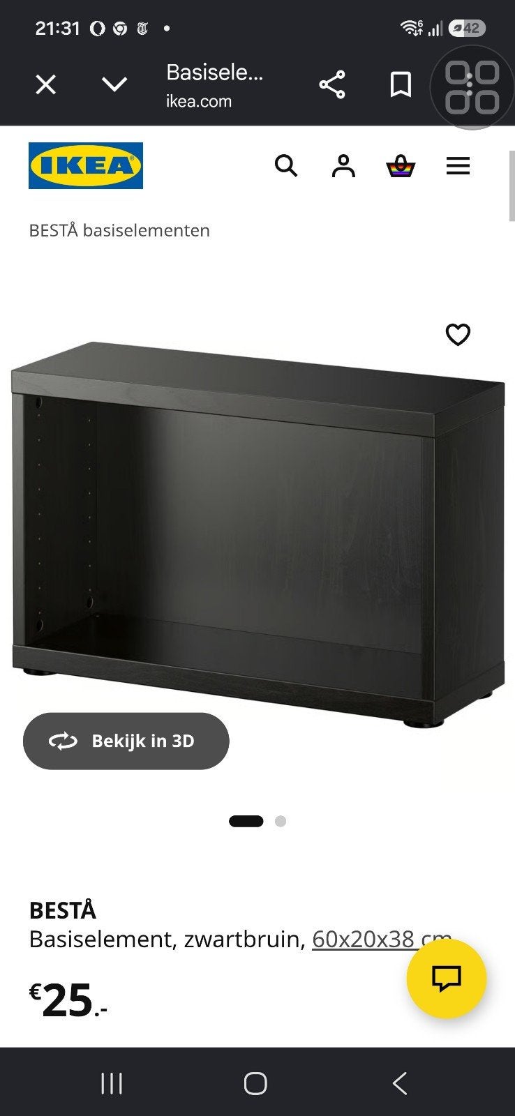 6x IKEA BESTÅ basiselementen zwartbruin, Ophalen, Gebruikt