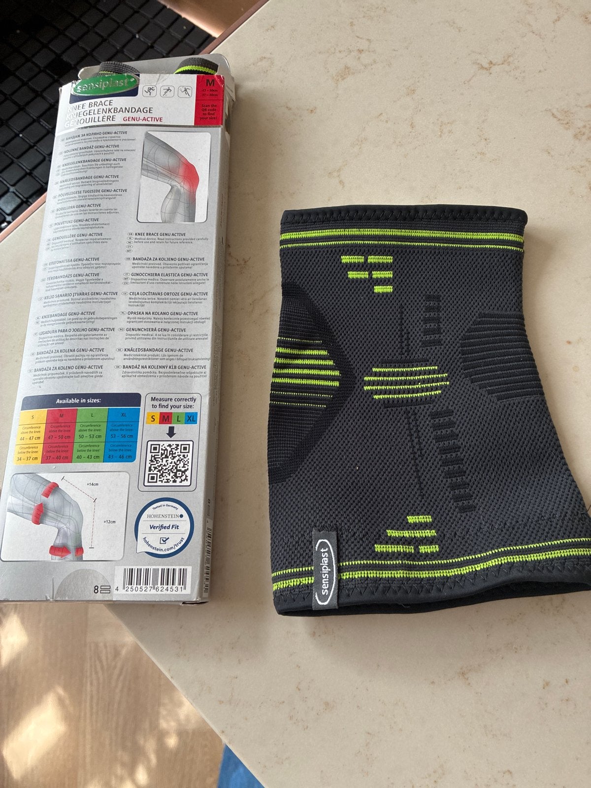 2 knie braces Sensiplast kort en lang, maat M, Ophalen of Verzenden, Nieuw