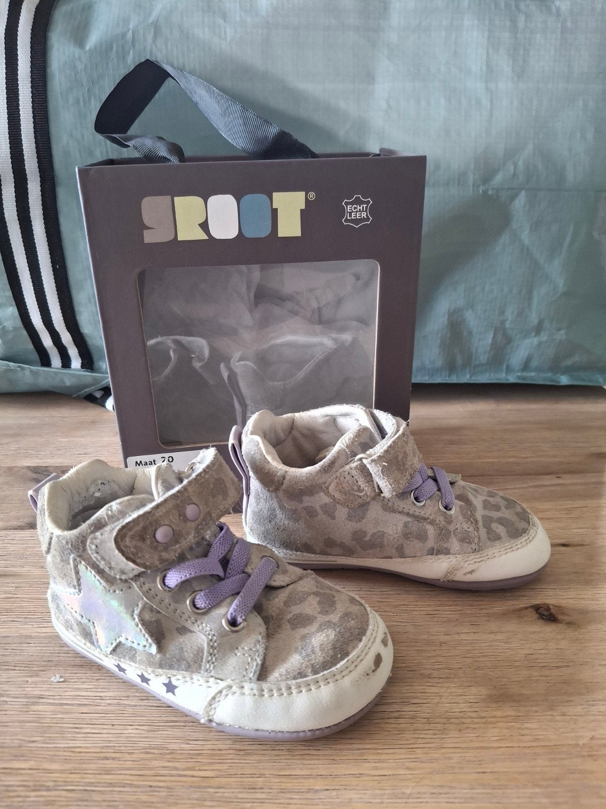 SRoot babyschoentjes maat 20 - Zo goed als nieuw, Kinderen en Baby's, SRoot, Jongen of Meisje, Schoenen, Ophalen of Verzenden