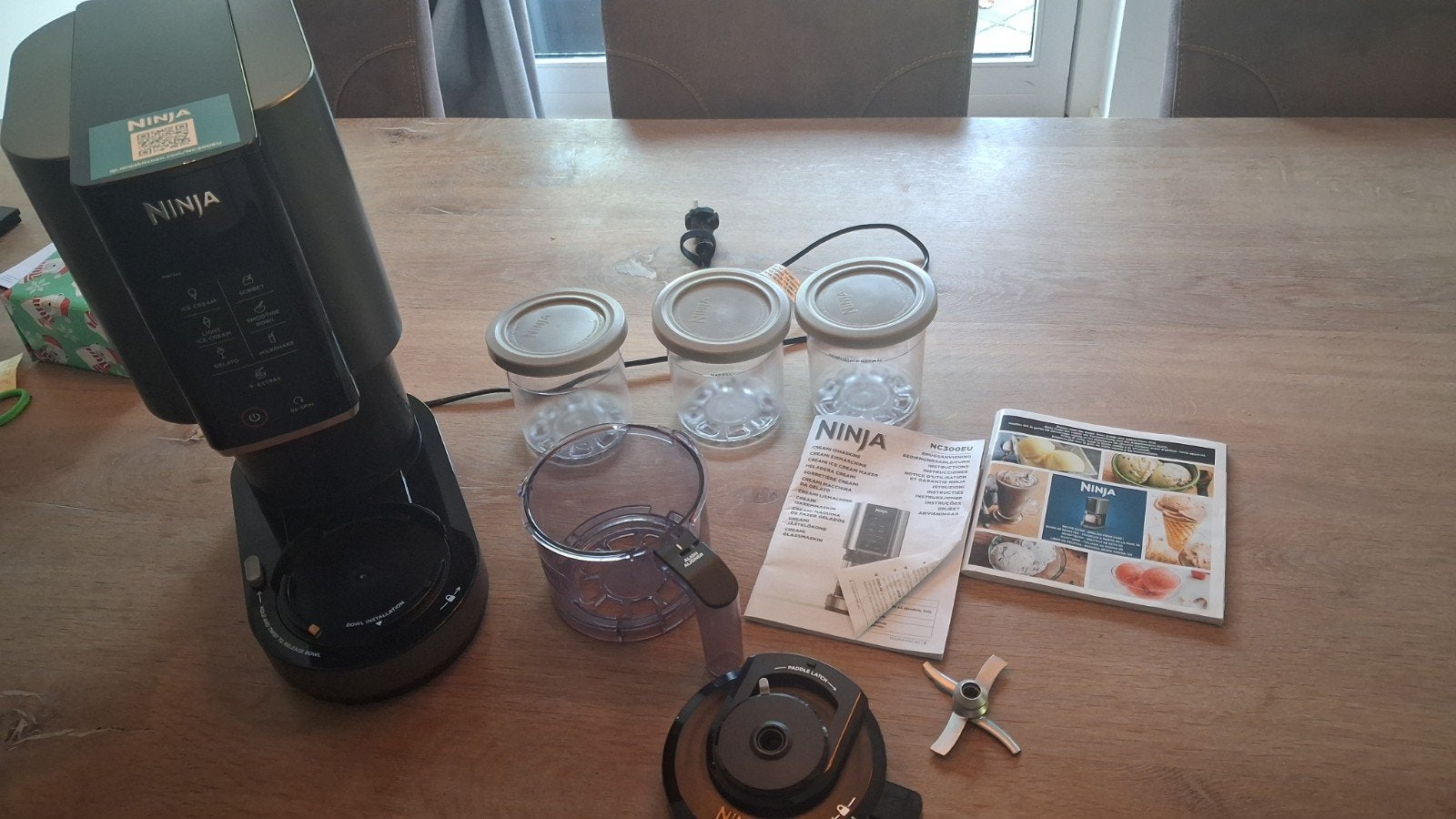 Ninja Creami NC300EU IJsmachine - Zo goed als nieuw, Witgoed en Apparatuur, Ophalen of Verzenden, Zo goed als nieuw, Vaatwasserbestendig