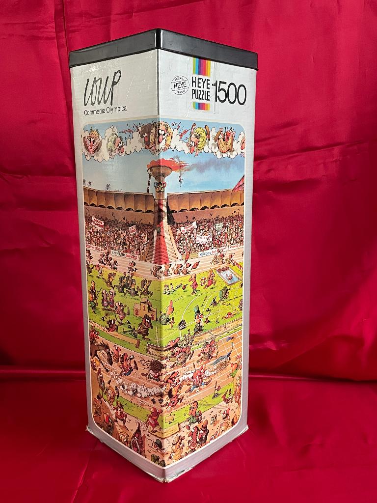 Vintage Heye Commedia Olympia, Loup Puzzel 1500. 1976, Ophalen of Verzenden, 500 t/m 1500 stukjes, Gebruikt, Legpuzzel