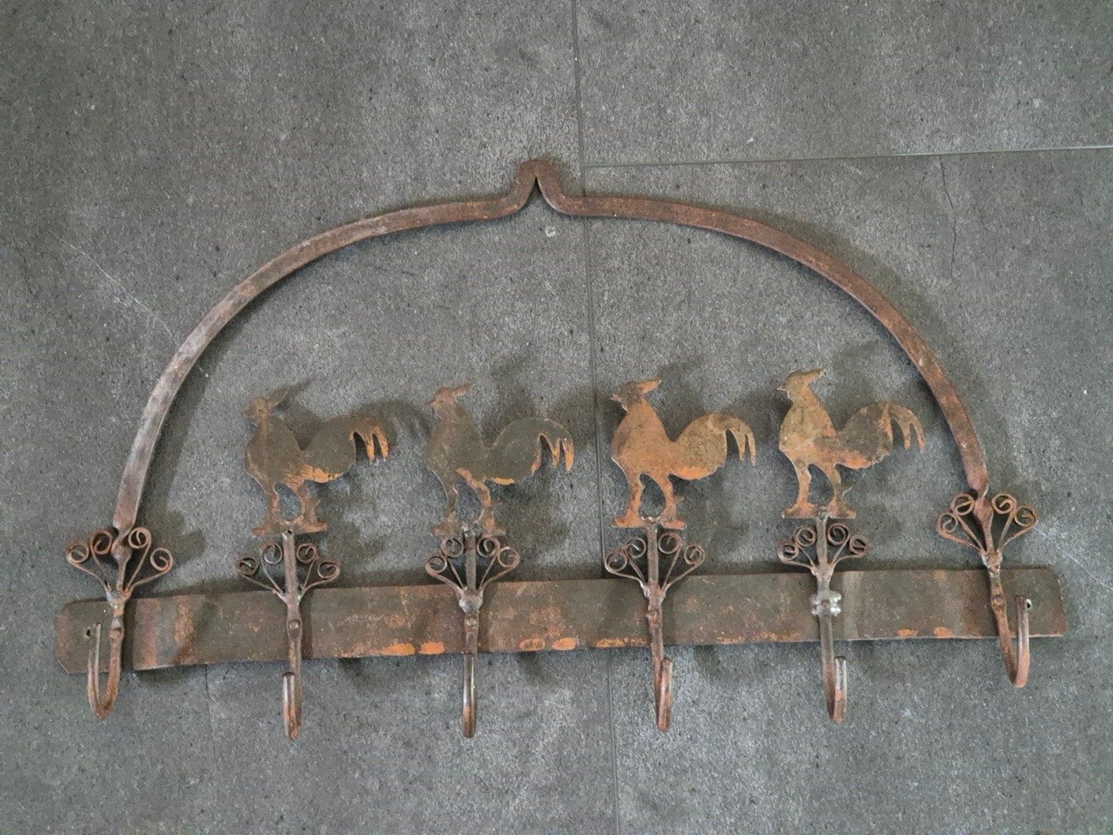 Brocante kapstok met kippen/hanen, Antiek en Kunst, Ophalen