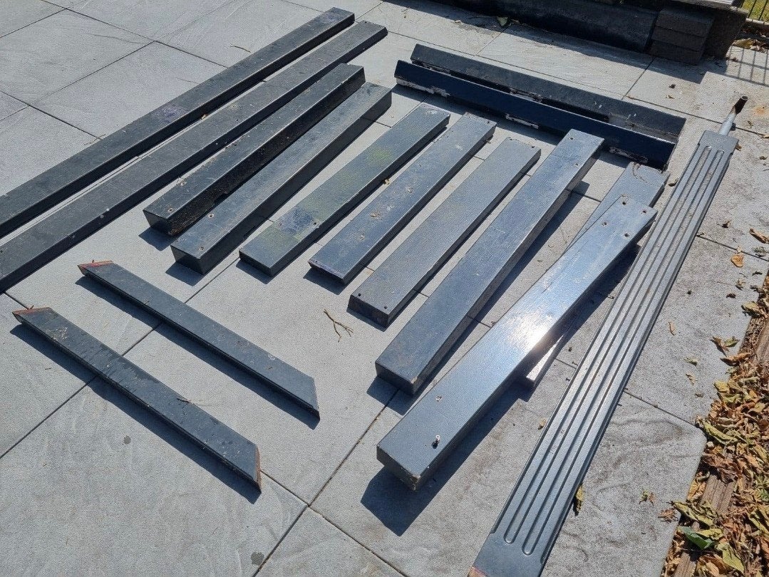 Iroko houten constructie balken, Afrikaans hardhout, Ophalen, Gebruikt, Overige houtsoorten, Balk