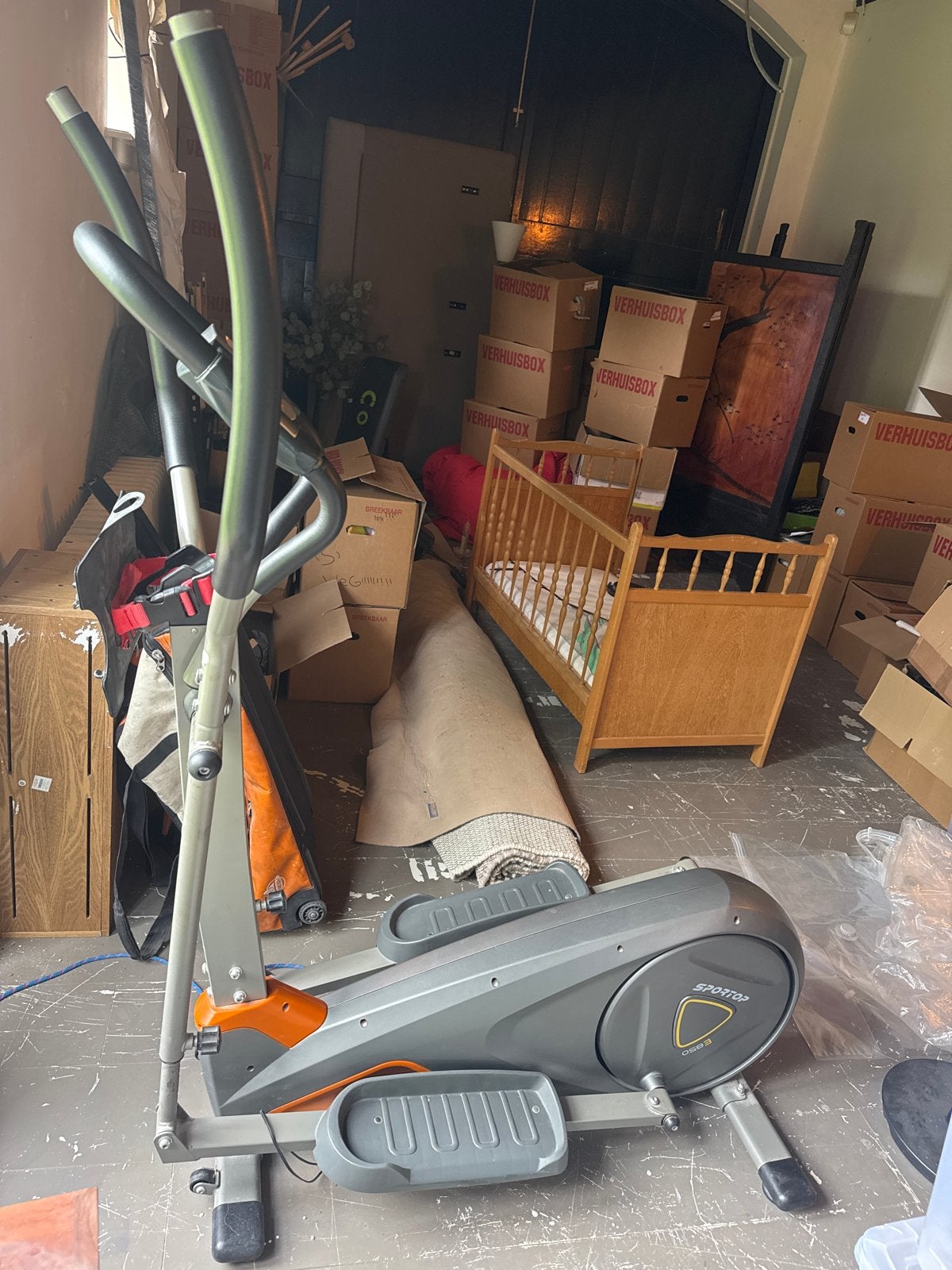 Sportop E850 Crosstrainer - gebruikt, Ophalen, Armen, Zo goed als nieuw, Crosstrainer