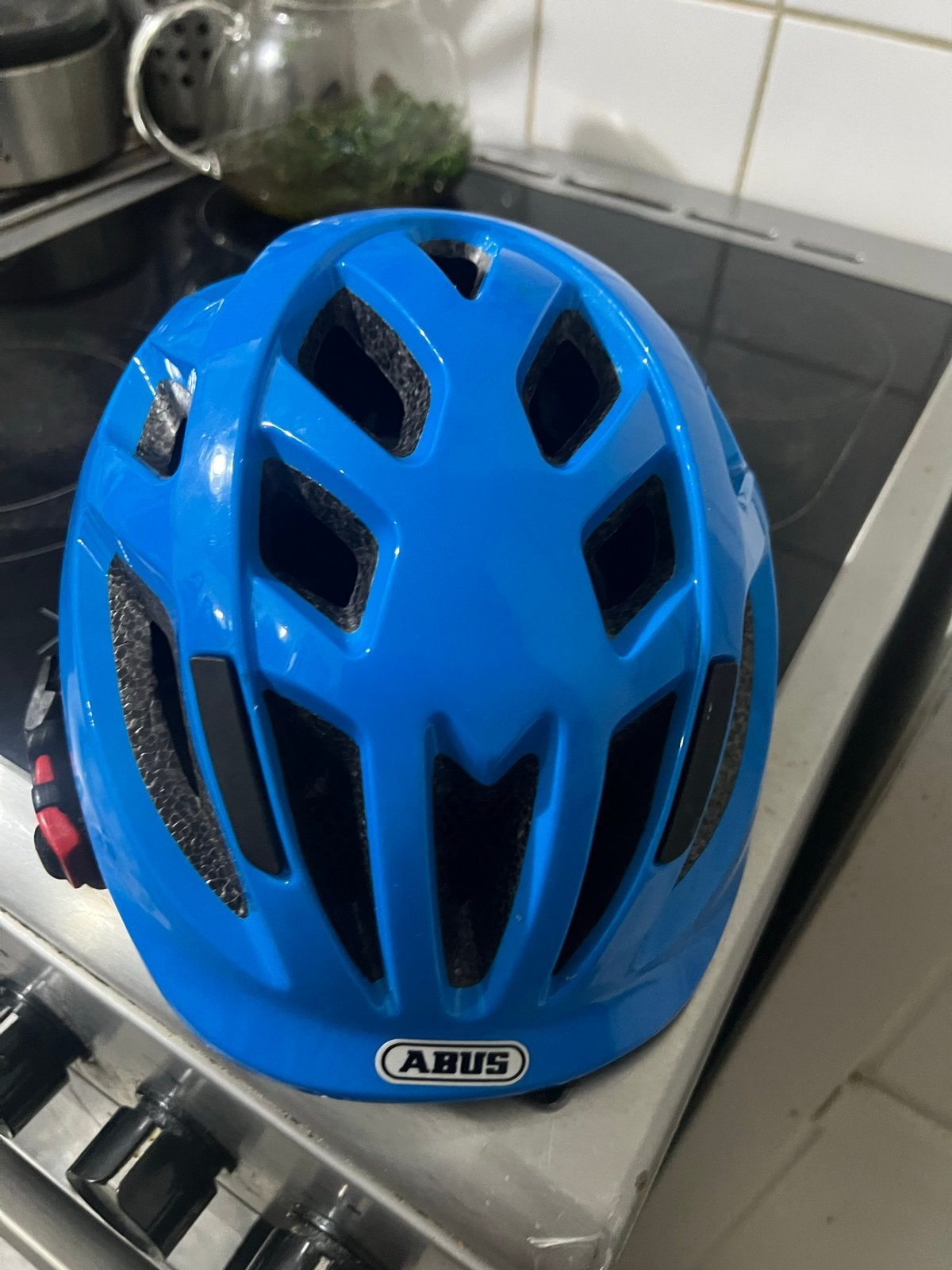 ABUS Fietshelm Blauw - Zo goed als nieuw, Ophalen of Verzenden, Zo goed als nieuw, Overige maten, Jongen of Meisje