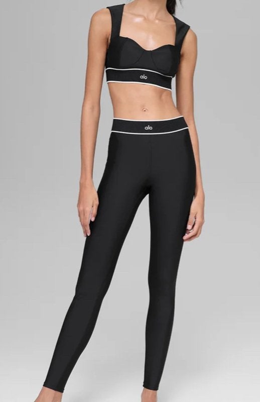 Alo Yoga Airlift High-Waist Alignment Legging & Bra Set, Kleding | Dames, Zwart, Maat 42/44 (L), Nieuw, Ophalen of Verzenden