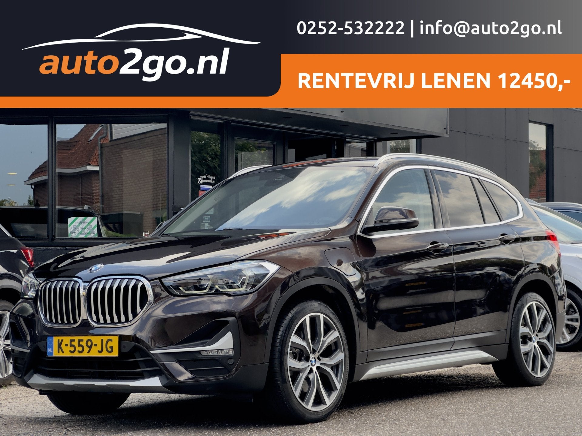 BMW X1 xDrive25e AUT6 EDITION. SPORTLEDER NAVI CAMERA APPLE-, Auto's, Gebruikt, 95 pk, Bruin, Automatische klimaatregeling